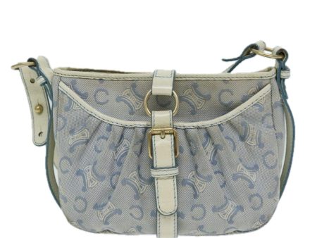 Céline Macadam Blue Canvas Shoulder Bag (Arinah bags) Cheap