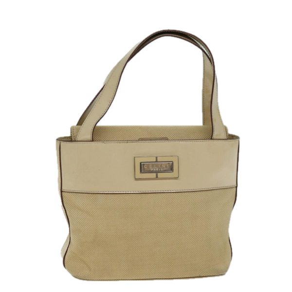 Céline Beige Canvas Handbag (Arinah bags) For Sale