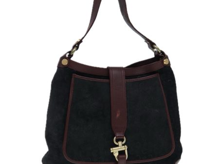 Céline Macadam Black Suede Shoulder Bag (Arinah bags) For Discount