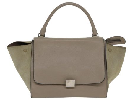 Céline Trapèze Beige Leather Handbag (Arinah bags) Online now