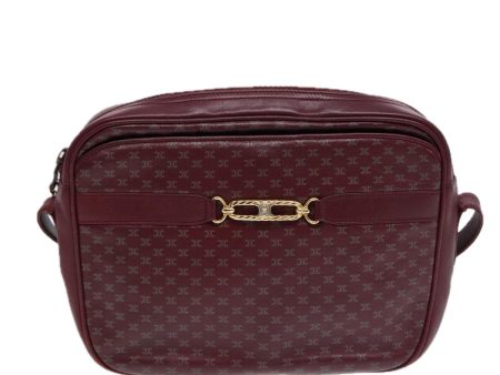 Céline Macadam Burgundy Leather Shoulder Bag (Arinah bags) Online Sale