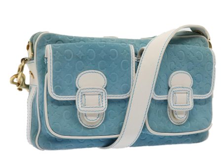 Céline Macadam Blue Canvas Shoulder Bag (Arinah bags) on Sale