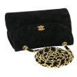 Chanel Vintage Black Suede Shoulder Bag (Arinah bags) on Sale