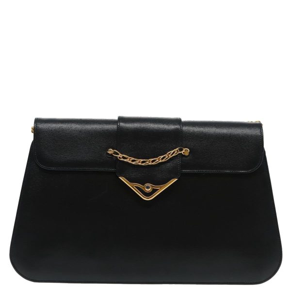 Cartier Sapphire Line Black Leather Shoulder Bag (Arinah bags) Cheap