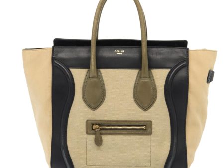 Céline Luggage Beige Canvas Handbag (Arinah bags) Online Sale