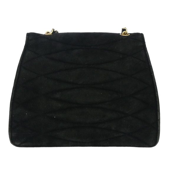 Chanel Vintage Black Suede Shoulder Bag (Arinah bags) on Sale