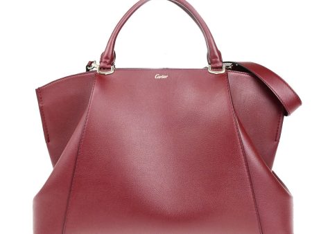 Cartier C De Cartier Burgundy Gold Handbag (Arinah bags) Discount