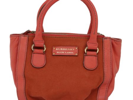 Burberry Blue Label Orange Canvas Handbag (Arinah bags) Supply