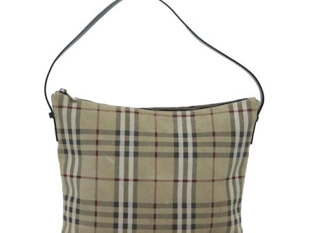 Burberry Nova Check Beige Suede Shoulder Bag (Arinah bags) For Cheap