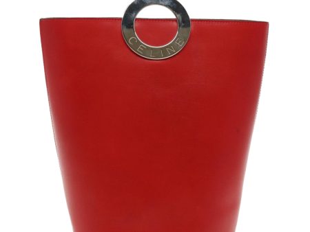 Céline Logo Du Cercle Red Leather Shoulder Bag (Arinah bags) For Cheap