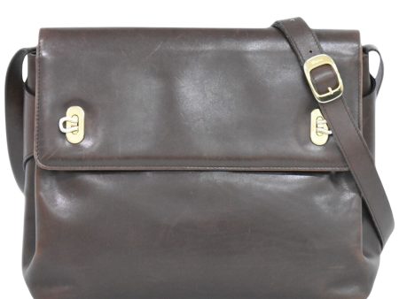 Salvatore Ferragamo Gancini Brown Leather Shoulder Bag (Arinah bags) For Sale