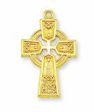 Gold Over Sterling Silver Celtic Cross With Chain Discount