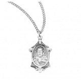 Sterling Silver Sacred Heart of Jesus Scapular Medal With Chain Online Sale