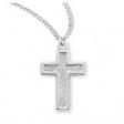 Sterling Silver Hammered Cross With Chain Online now