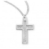 Sterling Silver Hammered Cross With Chain Online now