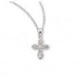 Sterling Silver Cross with Crystal Zircons and Chain Supply