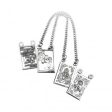 Sterling Silver Two Piece Scapular Medals With Chain Online Sale