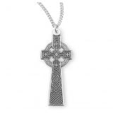 Sterling Silver Traditional Celtic Cross With Chain Online Sale