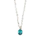 Tiny Blue Miraculous Sterling Silver Medal With Chain on Sale