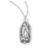 Sterling Silver Our Lady of Guadalupe Medal With Chain Online now