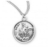 Sterling Silver Saint Michael Medal With Chain For Discount