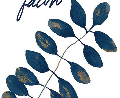 CIN3090 - Faith Navy Gold Leaves - 12x16 Discount